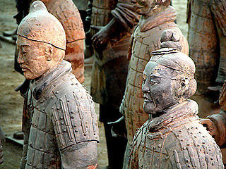 A rendering in terracotta of the warriors that fought with the first emperor (Photo by Peter Morgan from Nomadic)